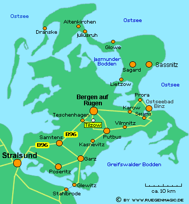 Anreisekarte Rügen